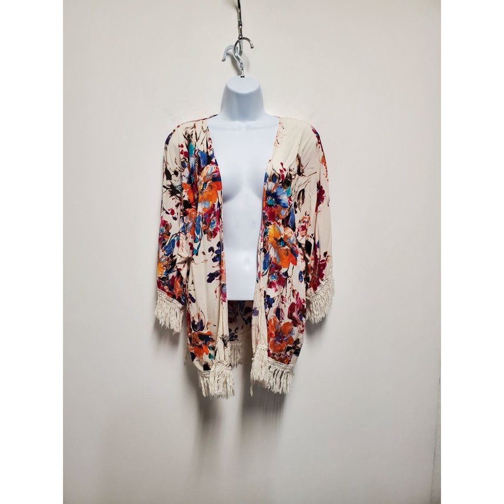 Umgee Women's Bohemian Floral Watercolor Kimono